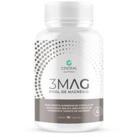 Magnésio 3MAG Pool de Magnésio 90 Cápsulas Central Nutrition