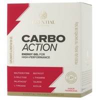 Energy Gel Carbo Action sem Cafeína Framboesa Caixa com 10 Sachês de 50g Essential Nutrition