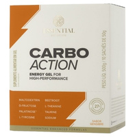 Energy Gel Carbo Action sem Cafeína Gengibre Caixa com 10 Sachês de 50g Essential Nutrition