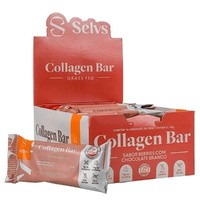 Collagen Bar Berries com Chocolate Branco Caixa com 16Un de 45g Selvs