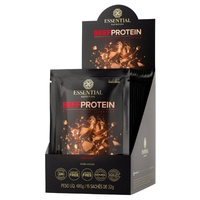 Beef Protein Cacao Box com 15 Sachês de 32g Essential Nutrition Beef Protein Cacao Box com 15 Sachês de 32g Essential Nutrition