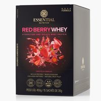 Red Berry Whey Box com 15 Sachês de 34g Essential Nutrition Red Berry Whey Box com 15 Sachês de 34g Essential Nutrition