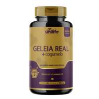 Geleia Real Liofilizada + Cogumelo 500mg 45 Cápsulas Unilife