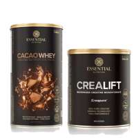 Kit Ganho de Massa Cacao Whey 840g + CreaLift 300g Essential Nutrition Kit Ganho de Massa Cacao Whey 840g + CreaLift 300g Essential Nutrition