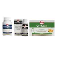 Kit Multivitamínico Imunomult 60 Cáps + Própolis Liquido 20ml + Vitatea Energy 30 Sachês Vitafor Kit Multivitamínico Imunomult 60 Cáps + Própolis Liquido 20ml + Vitatea Energy 30 Sachês Vitafor