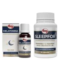 Kit Saúde do Sono Melatonina Menta 20ml + Sleepfor 60 Cápsulas Vitafor