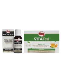 Kit Imunidade Própolis Liquido 20ml + Vitatea Energy 30 Sachês de 2g Vitafor Kit Imunidade Própolis Liquido 20ml + Vitatea Energy 30 Sachês de 2g Vitafor