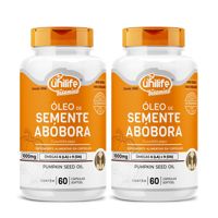 Óleo de Semente de Abóbora Kit com 2 UN de 60 Cápsulas Unilife