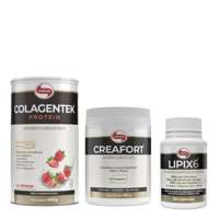 Kit Power Woman Creapure 300g + Colagentek Protein Bodybalance Morango 460g + Lipix 6 60C Vitafor Kit Power Woman Creapure 300g + Colagentek Protein Bodybalance Morango 460g + Lipix 6 60C Vitafor