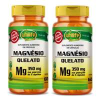 Magnésio Quelato Kit com 2Un de 60 Cápsulas Unilife Magnésio Quelato Kit com 2Un de 60 Cápsulas Unilife