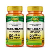 Metilfolato Vitamina B9 Kit com 2Un de 60 Cápsulas Unilife Metilfolato Vitamina B9 Kit com 2Un de 60 Cápsulas Unilife