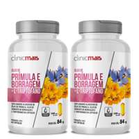 Óleo de Prímula e Borragem + L-Triptofano Kit com 2Un de 60 Cápsulas ClinicMais Óleo de Prímula e Borragem + L-Triptofano Kit com 2Un de 60 Cápsulas ClinicMais