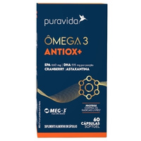 Ômega 3 Antiox+ 60 Cápsulas Puravida Ômega 3 Antiox+ 60 Cápsulas Puravida