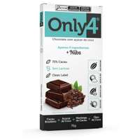Chocolate Cacau 70% Nibs Sem Lactose 70g Only4