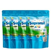 Bebida de Arroz Rice Milk Kids Supramil Baunilha Kit com 4UN de 1kg Unilife Bebida de Arroz Rice Milk Kids Supramil Baunilha Kit com 4UN de 1kg Unilife