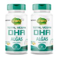 Total Vegan DHA de Algas 200mg Kit com 2Un de 60 Cápsulas Unilife