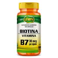 Vitamina B7 Biotina 60 Cápsulas Unilife