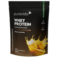 Whey Protein Concentrado Manga e Maracujá 450g Puravida Whey Protein Concentrado Manga e Maracujá 450g Puravida
