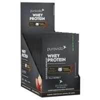 Whey Protein Isolado Chocolate Língua de Gato Caixa com 15 Sachês de 31g Puravida Whey Protein Isolado Chocolate Língua de Gato Caixa com 15 Sachês de 31g Puravida