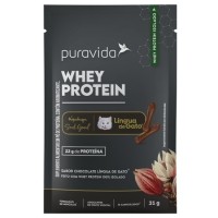 Whey Protein Isolado Chocolate Língua de Gato 31g Puravida Whey Protein Isolado Chocolate Língua de Gato 31g Puravida