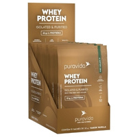 Whey Protein Isolado Vanilla Box com 15 Sachês de 30g Puravida Whey Protein Isolado Vanilla Box com 15 Sachês de 30g Puravida