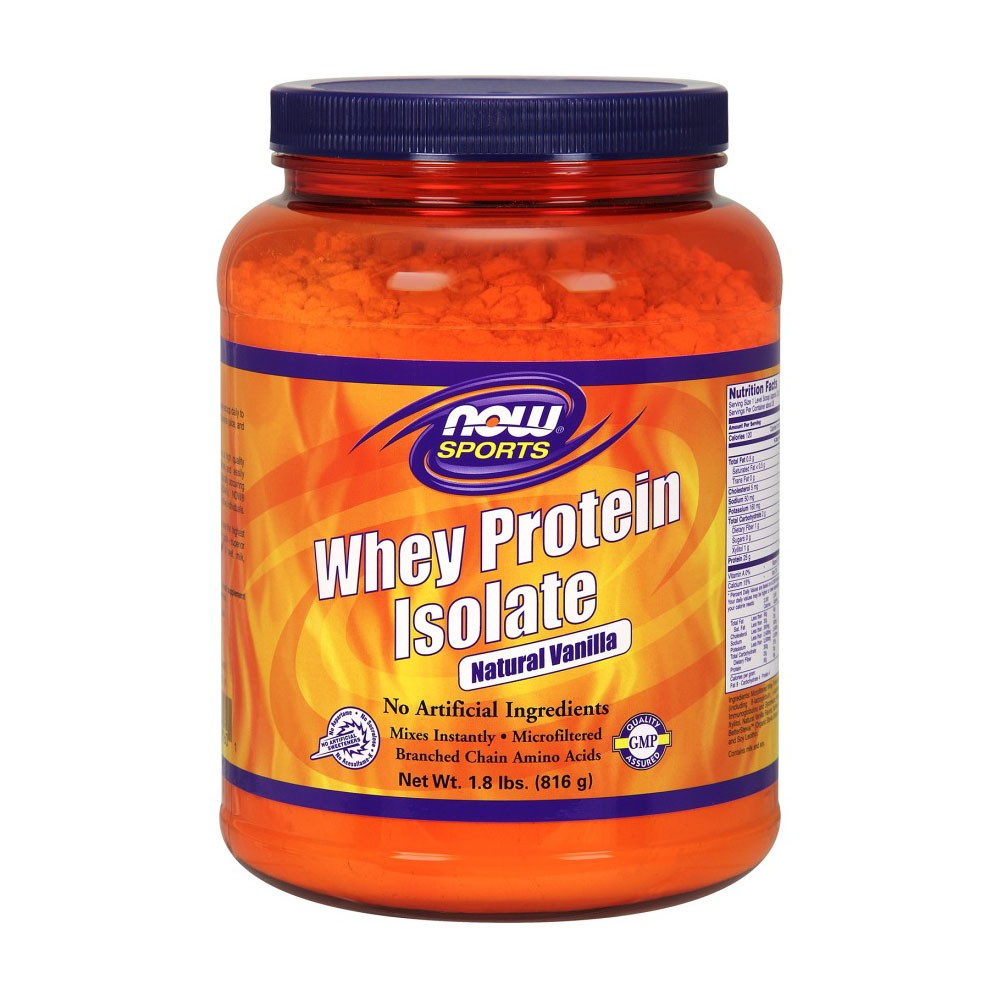 Whey Protein isolate Natural Vanilla 1.8lbs (816g) Now Sports UniNatural