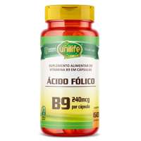 Ácido Fólico Vitamina B9 60 Cápsulas Unilife