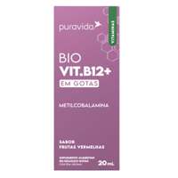 B12 Drops Metilcobalamina Frutas Vermelhas 20ml Puravida