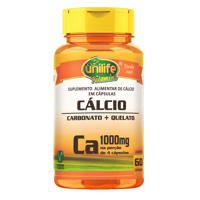 Cálcio Carbonato + Quelato 60 Cápsulas Unilife Cálcio Carbonato + Quelato 60 Cápsulas Unilife