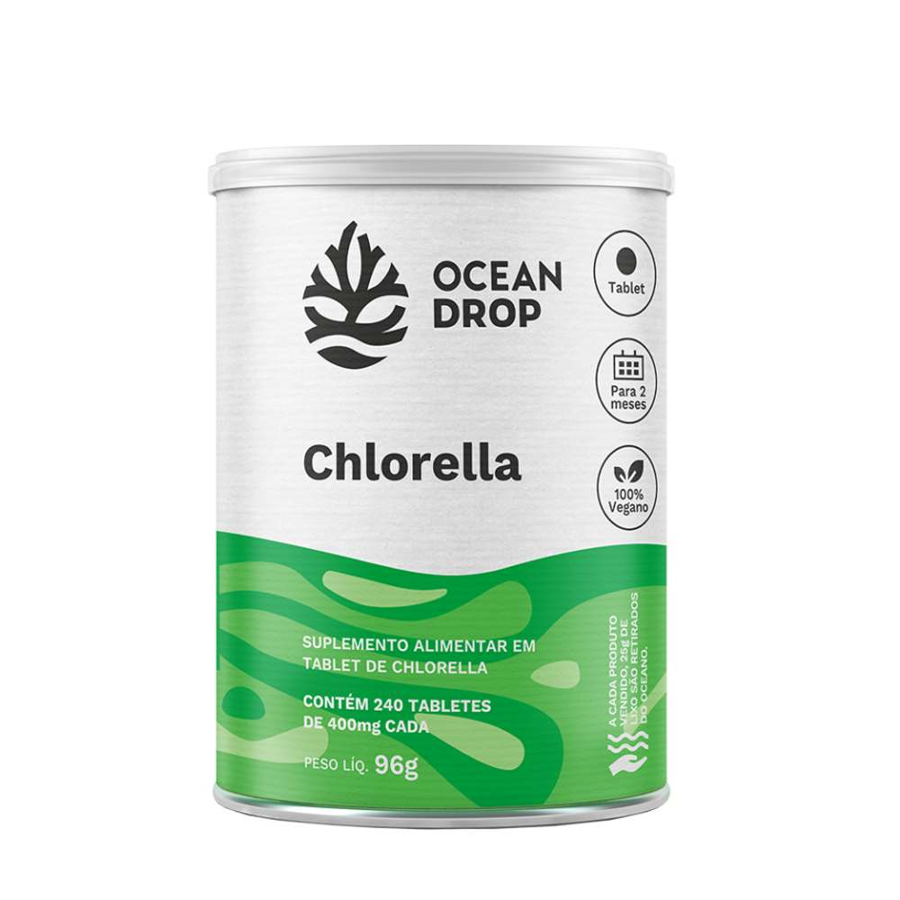 Chlorella 400mg 240 Tablets Ocean Drop UniNatural