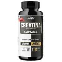 Creatina Monohidratada 100% Pura 180 Cápsulas Unilife Creatina Monohidratada 100% Pura 180 Cápsulas Unilife