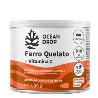 Ferro Quelato + Vitamina C 60 Cápsulas Ocean Drop Ferro Quelato + Vitamina C 60 Cápsulas Ocean Drop