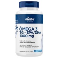 Fish Oil Ômega 3 1000mg 60 Cápsulas Unilife