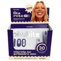 Fitas de Clareadoras Dentais Roxa Menta Suave Caixa com 12 Sachês de 1 Aplicação oiwhite