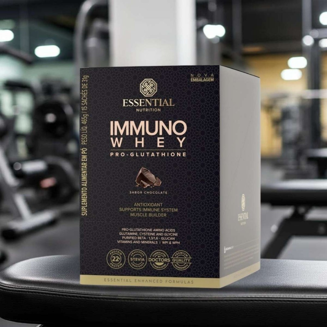 immuno whey pro glutathione Essential Nutrition USA | Protein does more than just help build muscle. Our Whey Pro-Glutathione formula was created to give your Immune system a boost This molecule is constantly being used up in dozens of your bodys functions and is difficult to replace Immuno Whey Pro-glutathione Baunilha Sach