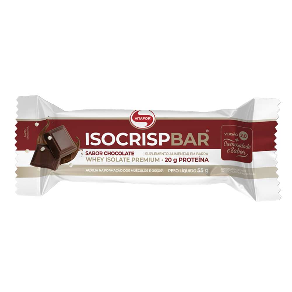 Barra de Proteína Isocrisp Chocolate 55g | Droga Raia</span> (7898665430552)