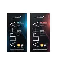 Kit Alpha 01 Alpha Men 60 Cápsulas + 01 Alpha Women 60 Cápsulas Puravida