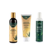 Kit com Shampoo Fortalecedor + Condicionador Fortalecedor + Água de Aloe Capilar Livealoe