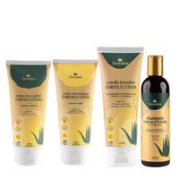 Linha Fortalecedora Kit com 1 Shampoo 240ml + 1 Cond 240ml +1 Creme 200ml + 1 Máscara 200ml Livealoe