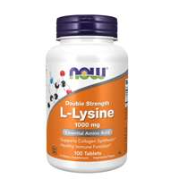 L-Lisina 1000mg 100 Tabletes Now Foods