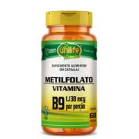 Metilfolato Vitamina B9 60 Cápsulas Unilife Metilfolato Vitamina B9 60 Cápsulas Unilife
