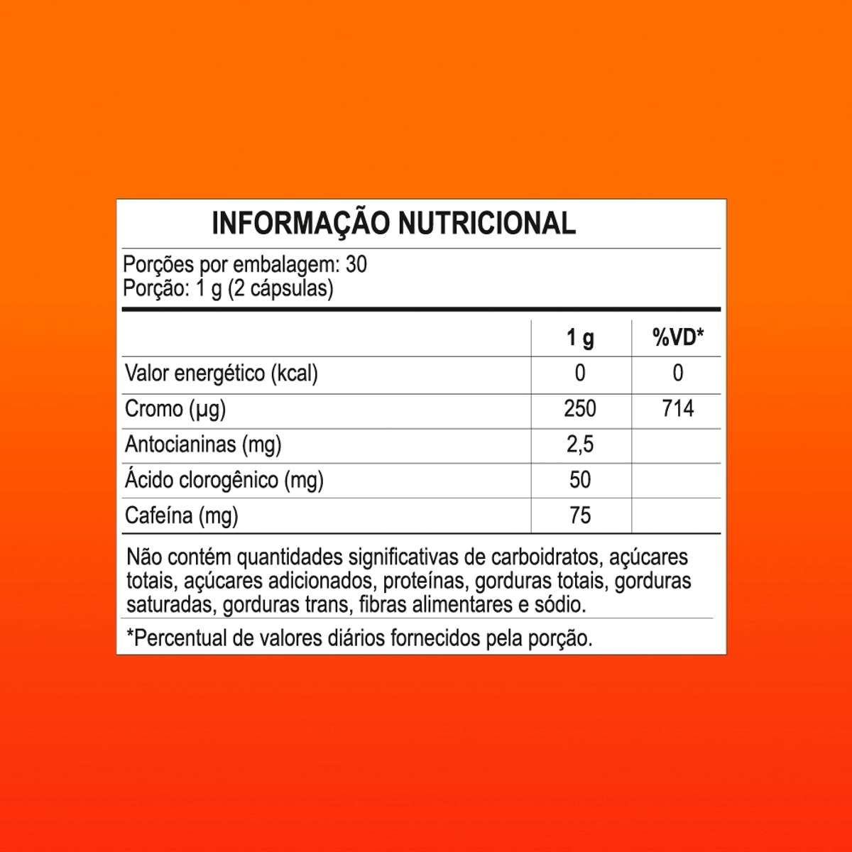 Moro HD laranja Moro, Café verde e Cromo 60 Cápsulas Super
