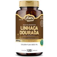 Óleo de Semente de Linhaça Dourada 1000mg 120 Cápsulas Unilife