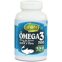 Ômega 3 Óleo de Peixe 700mg 120 Cápsulas Unilife