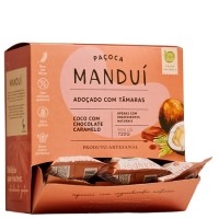 Paçoca Coco com Chocolate Caramelo Caixa com 24Un de 30g Manduí