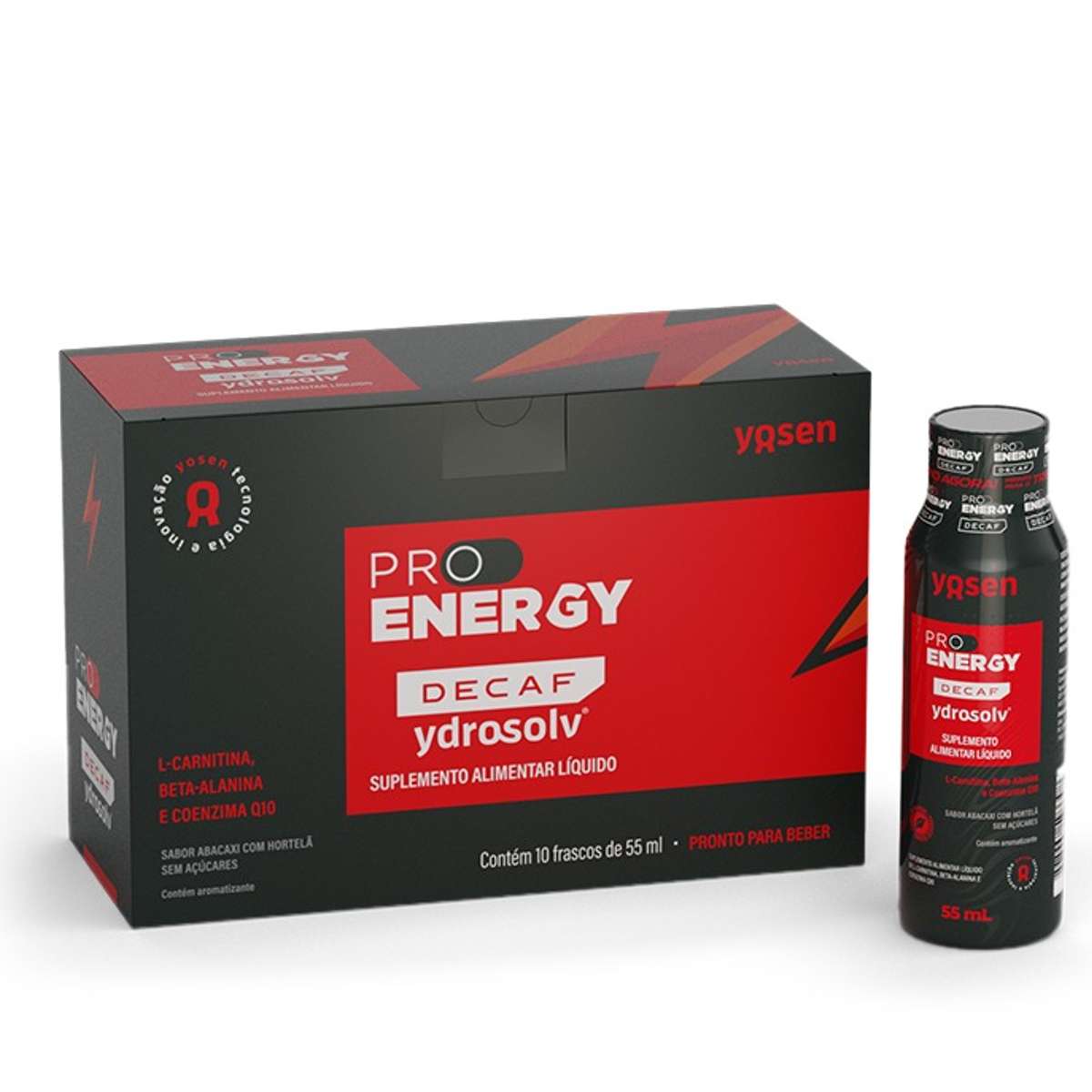 Pré-Treino Pro Energy Decaf Caixa com 10UN de 55ml Yosen :: UniNatural