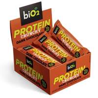 Barra de Proteína Protein Crunchy Bar Dark Chocolate Caixa com 9 Barras de 50g biO2