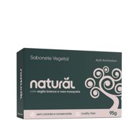 Sabonete em Barra Natural com Argila Branca e Óleo de Rosa Mosqueta 95g Orgânico Natural