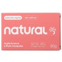 Sabonete em Barra Natural com Argila Branca e Óleo de Rosa Mosqueta 80g Orgânico Natural