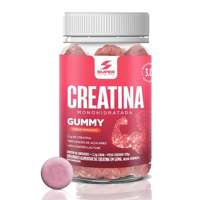 Super Gummy Creatina Morango 60 Gomas Super Nutrition